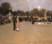John Singer Sargent The Luxembourg Gardens at Twilight Spain oil painting artist